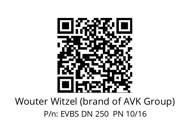   Wouter Witzel (brand of AVK Group) EVBS DN 250  PN 10/16