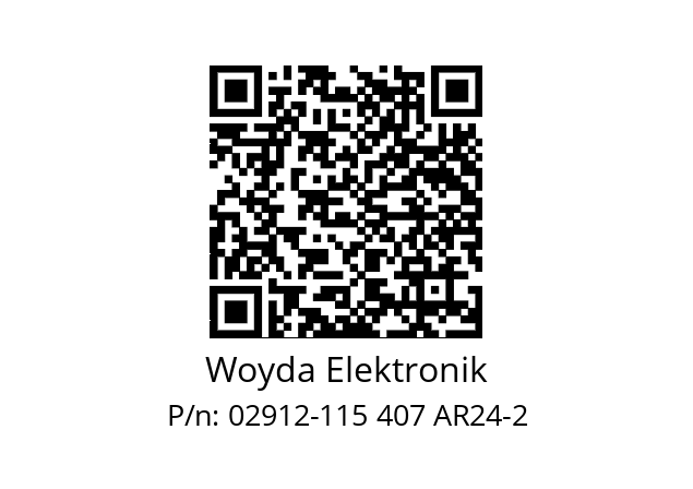   Woyda Elektronik 02912-115 407 AR24-2