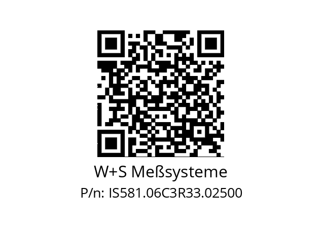   W+S Meßsysteme IS581.06C3R33.02500