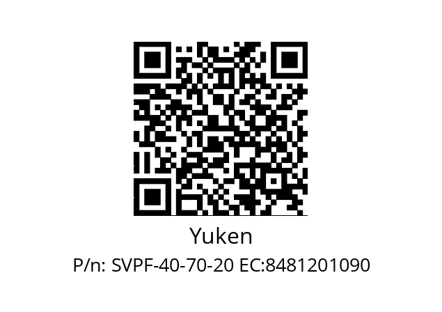   Yuken SVPF-40-70-20 EC:8481201090