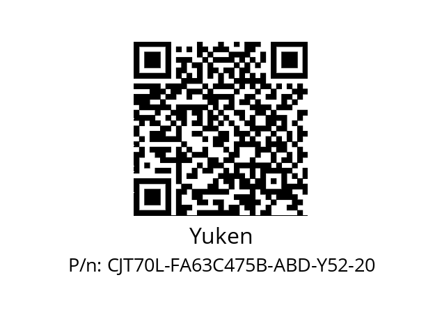   Yuken CJT70L-FA63C475B-ABD-Y52-20