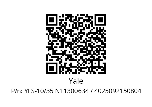   Yale YLS-10/35 N11300634 / 4025092150804