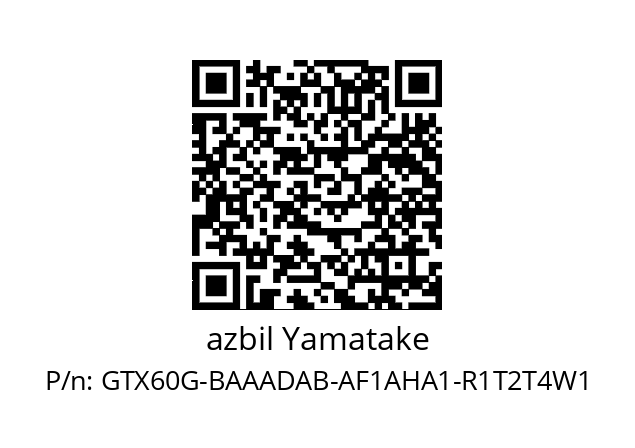   azbil Yamatake GTX60G-BAAADAB-AF1AHA1-R1T2T4W1