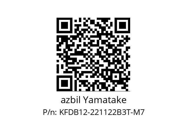   azbil Yamatake KFDB12-221122B3T-M7