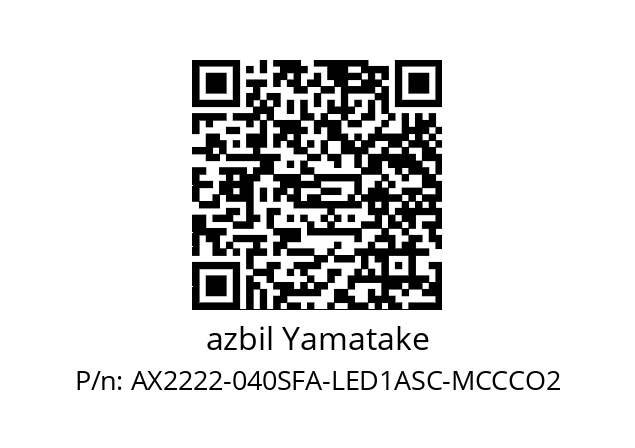   azbil Yamatake AX2222-040SFA-LED1ASC-MCCCO2