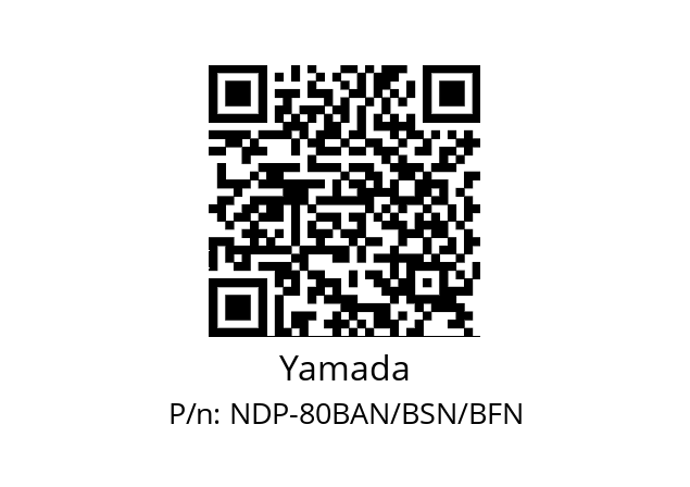   Yamada NDP-80BAN/BSN/BFN