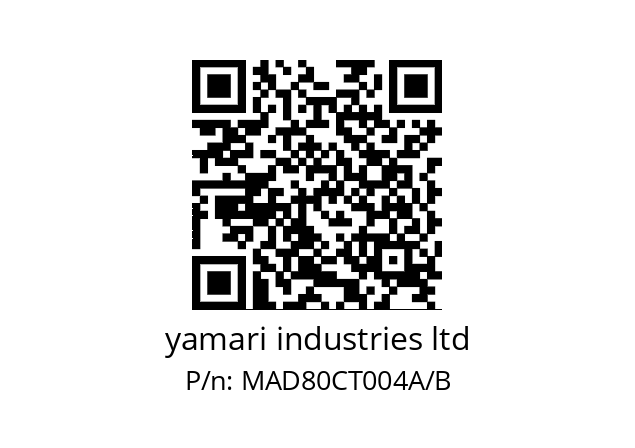   yamari industries ltd MAD80CT004A/B