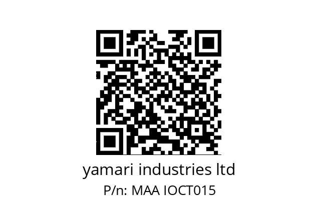   yamari industries ltd MAA IOCT015