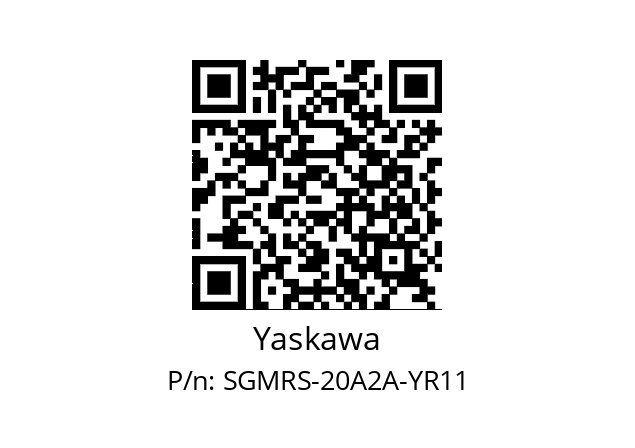   Yaskawa SGMRS-20A2A-YR11