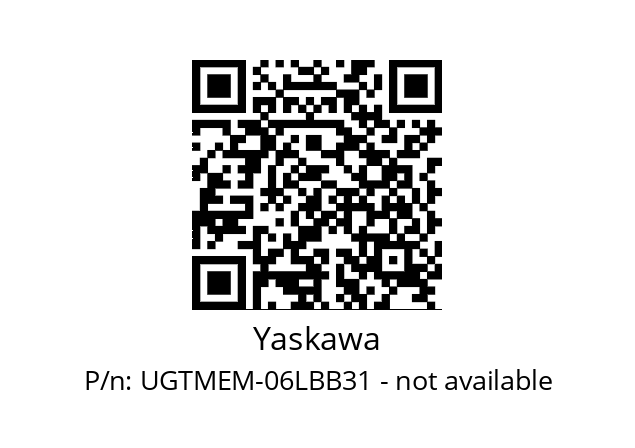   Yaskawa UGTMEM-06LBB31 - not available