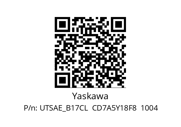   Yaskawa UTSAE_B17CL  CD7A5Y18F8  1004