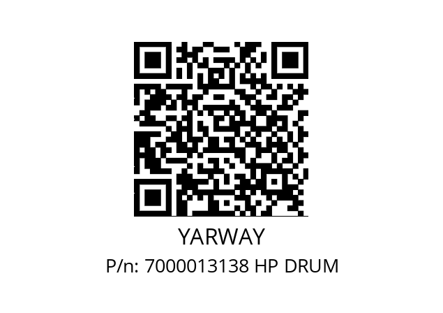   YARWAY 7000013138 HP DRUM