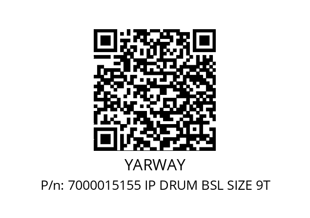   YARWAY 7000015155 IP DRUM BSL SIZE 9T