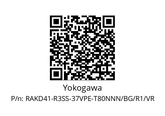   Yokogawa RAKD41-R3SS-37VPE-T80NNN/BG/R1/VR