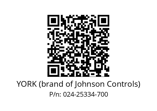   YORK (brand of Johnson Controls) 024-25334-700