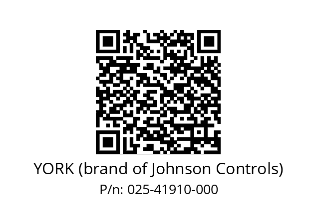   YORK (brand of Johnson Controls) 025-41910-000