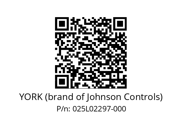   YORK (brand of Johnson Controls) 025L02297-000