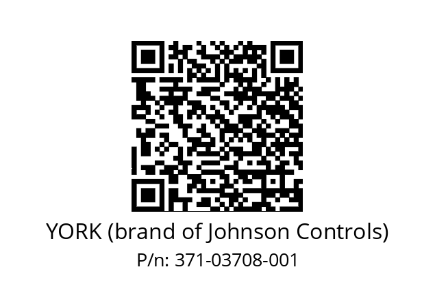   YORK (brand of Johnson Controls) 371-03708-001