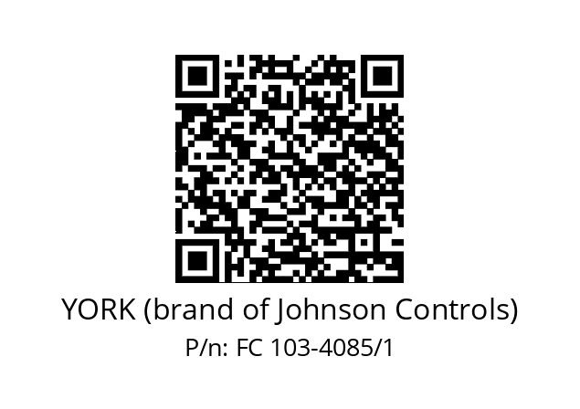   YORK (brand of Johnson Controls) FC 103-4085/1