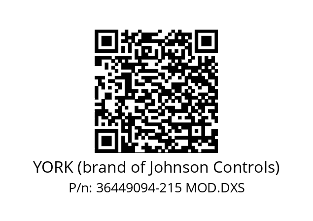   YORK (brand of Johnson Controls) 36449094-215 MOD.DXS