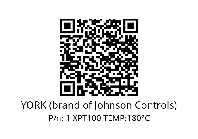   YORK (brand of Johnson Controls) 1 XPT100 TEMP:180°C