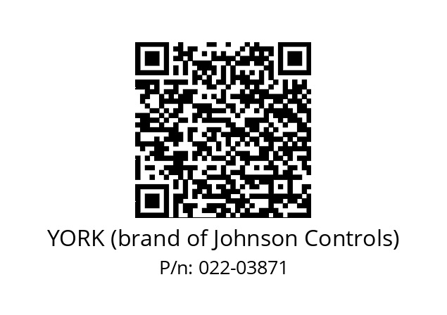   YORK (brand of Johnson Controls) 022-03871