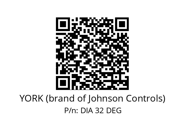   YORK (brand of Johnson Controls) DIA 32 DEG