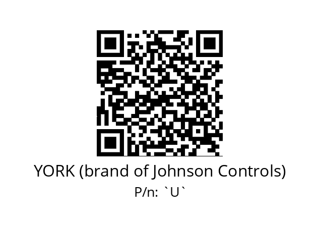   YORK (brand of Johnson Controls) `U`