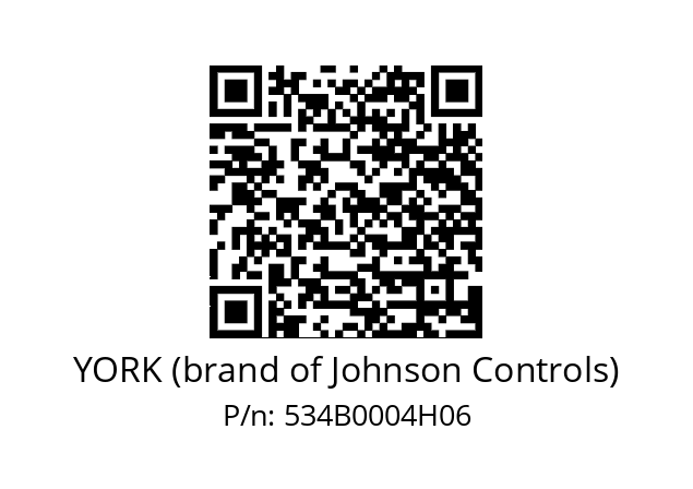   YORK (brand of Johnson Controls) 534B0004H06