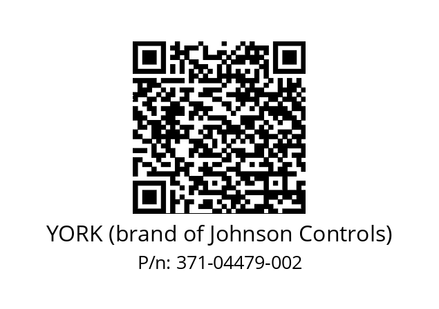   YORK (brand of Johnson Controls) 371-04479-002