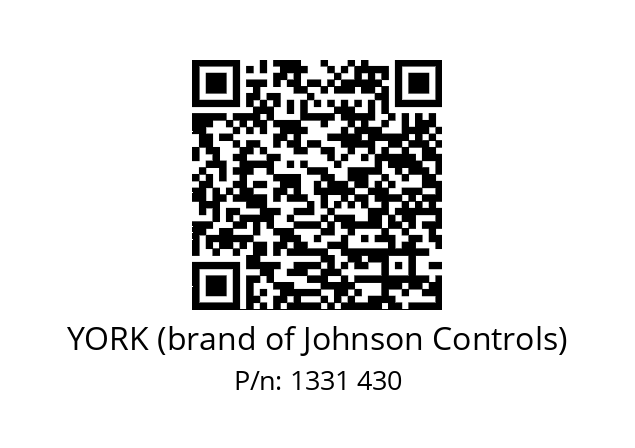   YORK (brand of Johnson Controls) 1331 430