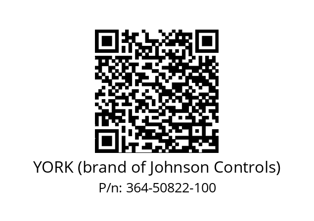   YORK (brand of Johnson Controls) 364-50822-100