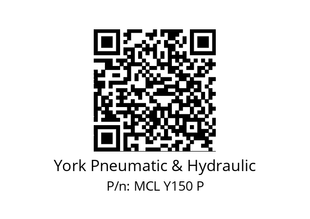   York Pneumatic & Hydraulic MCL Y150 P