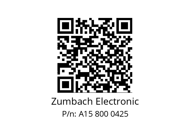   Zumbach Electronic A15 800 0425