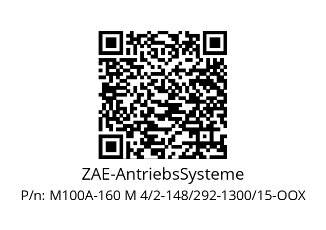   ZAE-AntriebsSysteme M100A-160 M 4/2-148/292-1300/15-OOX