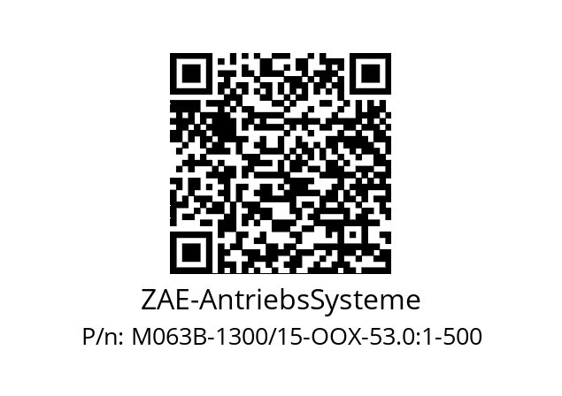   ZAE-AntriebsSysteme M063B-1300/15-OOX-53.0:1-500