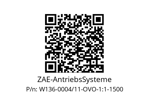   ZAE-AntriebsSysteme W136-0004/11-OVO-1:1-1500