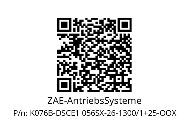   ZAE-AntriebsSysteme K076B-DSCE1 056SX-26-1300/1+25-OOX