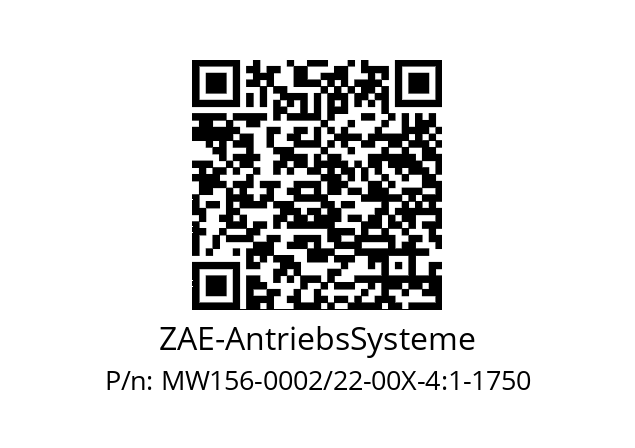   ZAE-AntriebsSysteme MW156-0002/22-00X-4:1-1750