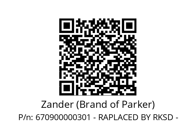   Zander (Brand of Parker) 670900000301 - RAPLACED BY RKSD -