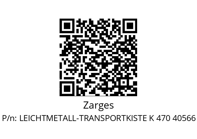   Zarges LEICHTMETALL-TRANSPORTKISTE K 470 40566