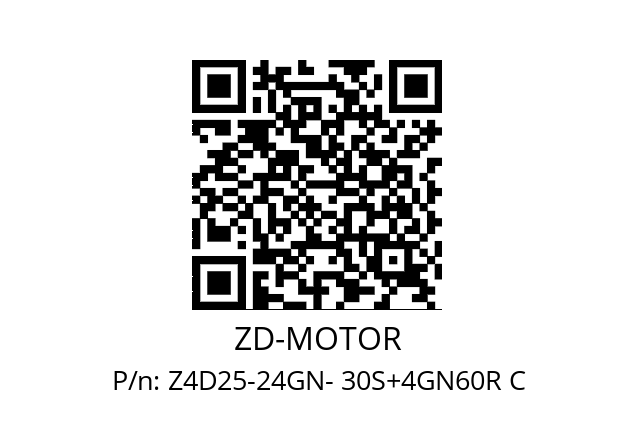   ZD-MOTOR Z4D25-24GN- 30S+4GN60R C