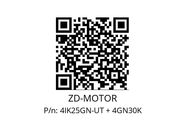   ZD-MOTOR 4IK25GN-UT + 4GN30K