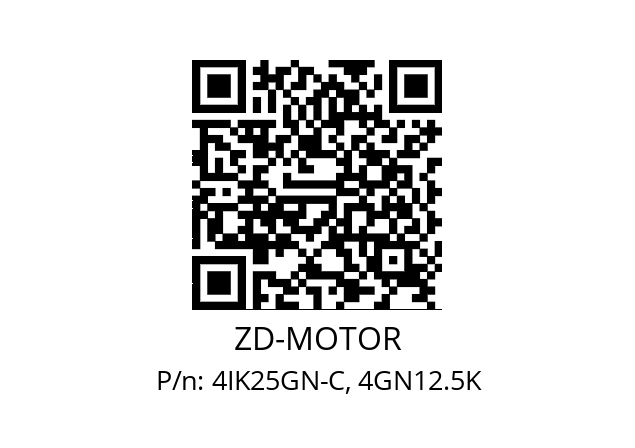   ZD-MOTOR 4IK25GN-C, 4GN12.5K