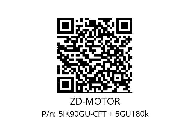   ZD-MOTOR 5IK90GU-CFT + 5GU180k