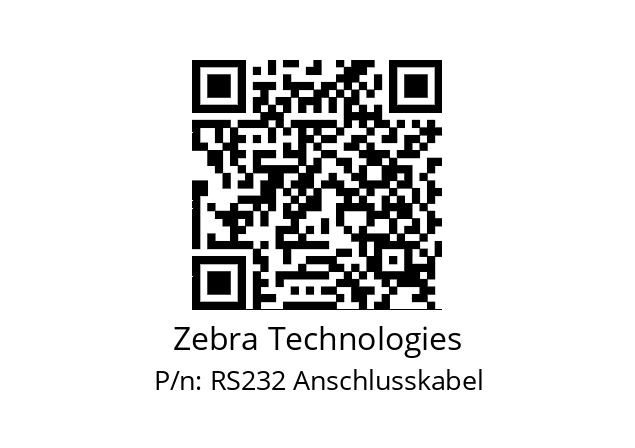   Zebra Technologies RS232 Anschlusskabel