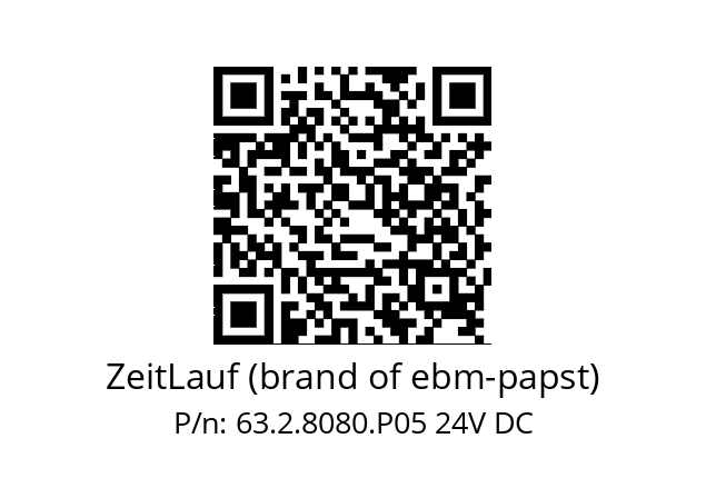   ZeitLauf (brand of ebm-papst) 63.2.8080.P05 24V DC