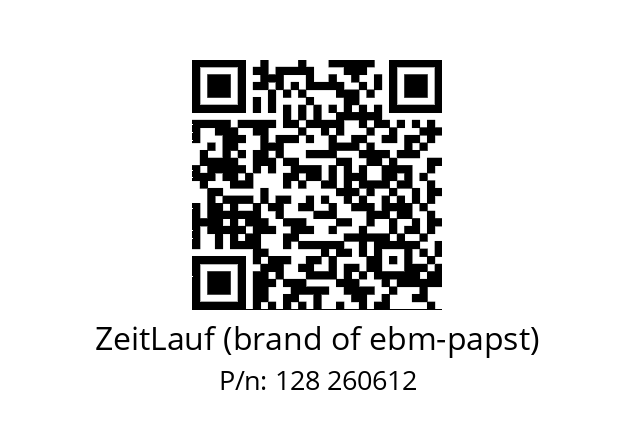   ZeitLauf (brand of ebm-papst) 128 260612