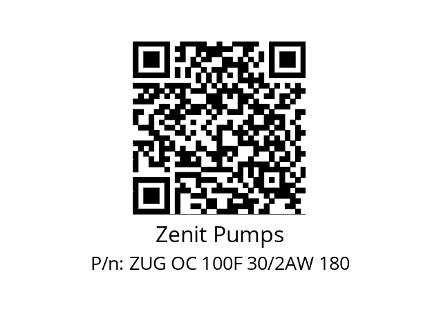   Zenit Pumps ZUG OC 100F 30/2AW 180