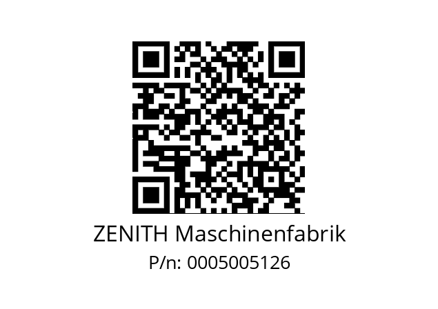   ZENITH Maschinenfabrik 0005005126